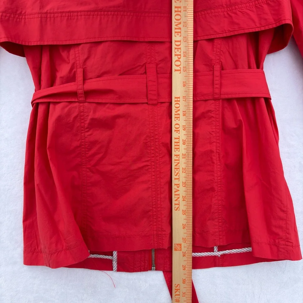 Chico's 3 in 1 Convertible Jacket Poppy Red Womens Size 2 (US L-12) Chic Utility
